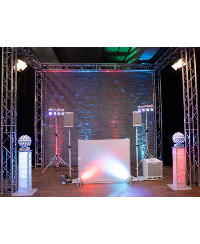 Eurolite 2x Stage Stand variable incl. Cover and Bag, white Lighting Stands