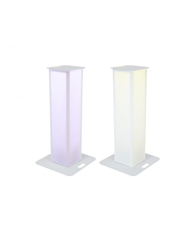 Eurolite 2x Cavalletto da palco 150 cm con copertura e borsa, bianco Supporti per luci