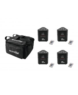 Eurolite Set 4x AKKU TL-3 QuickDMX + Soft-Bag Batteriebetriebene Leuchten