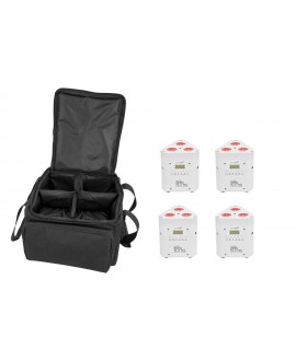 Eurolite Set 4x AKKU TL-3 TCL bianco + SB-4 Borsa morbida Fari LED a batteria