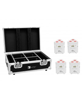 Eurolite Set 4x AKKU TL-3 TCL weiß + Case mit Ladefunktion Batteriebetriebene Leuchten