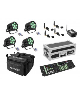 Eurolite Pacchetto AKKU Mobile Fari LED a batteria