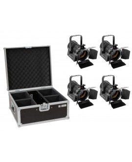 Eurolite Set 4x AKKU THA-20PC TRC Theater Spot bk + Case Battery Lights