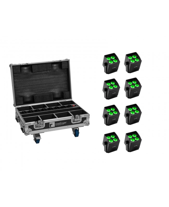 Eurolite Set 8x AKKU Mini IP UP-4 QCL Spot MK2 + Case with charging function Battery Lights