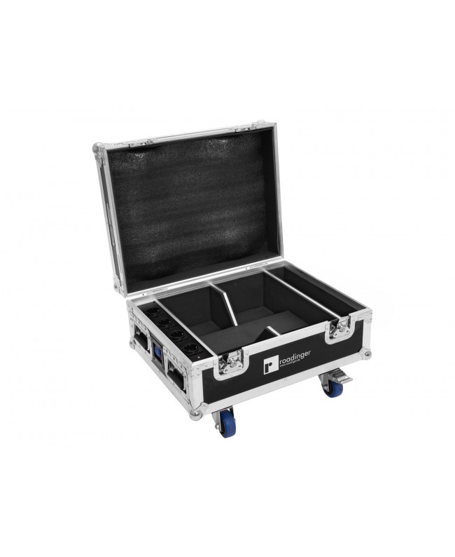 Eurolite Set 4x AKKU IP UP-4 QCL Spot QuickDMX MK2 + Flightcase with wheels and charging function Battery Lights