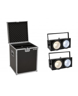 Eurolite Set 2x Audience Blinder 2x100W LED COB CW/WW + Case Blinder
