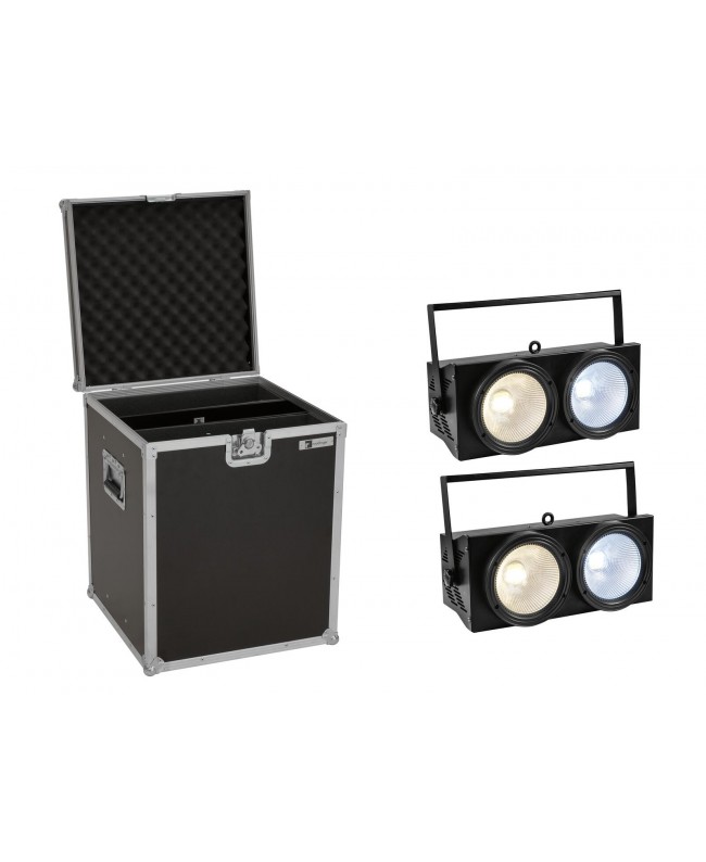 Eurolite Set 2x Audience Blinder 2x100W LED COB CW/WW + Case Blinder