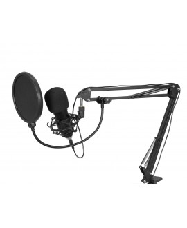 Omnitronic BMS-1C USB Condenser Broadcast Microphone Set USB Microphones