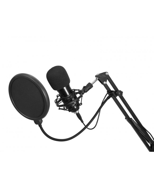 Omnitronic BMS-1C USB Condenser Broadcast Microphone Set USB Microphones