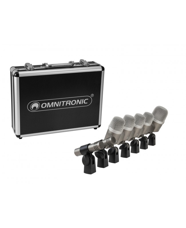 Omnitronic MIC 77-7LMH MK2 Drum Microphone Set Instrument Microphones