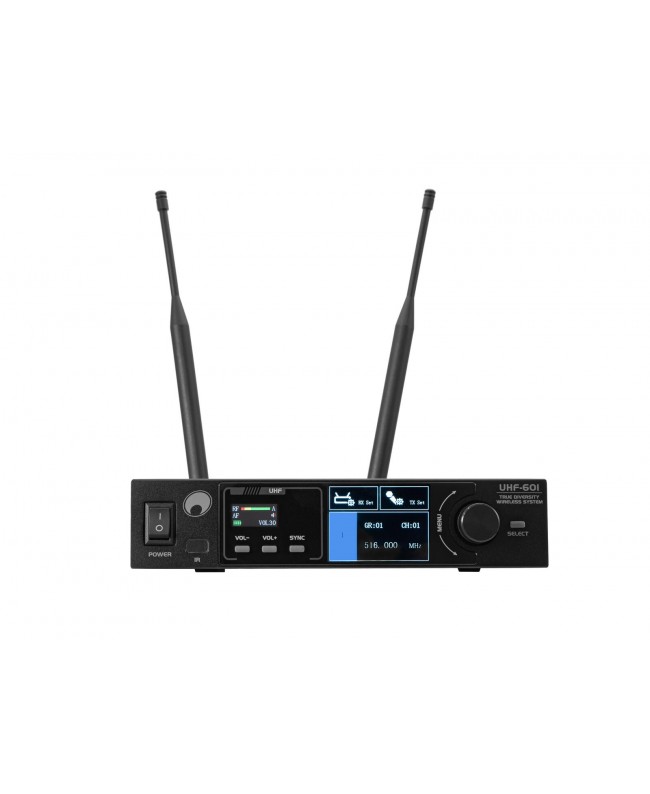 Omnitronic UHF-601 1-Kanal Funkmikrofon-System 520-554 MHz Drahtlossystem mit Handsender