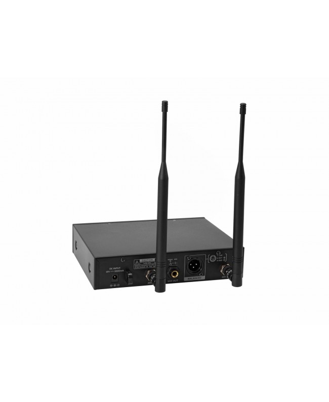 Omnitronic UHF-601 Sistema microfonico senza fili a 1 canale 520-554 MHz Sistema wireless con trasmettitore palmare