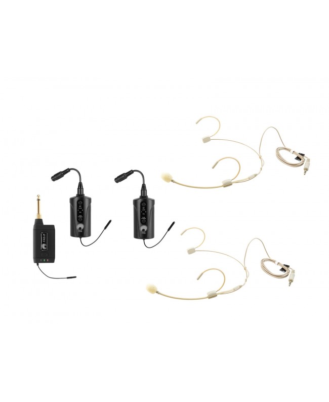 Omnitronic Set FAS TWO + 2x BP + 2x Headset 660-690Mhz Headset Wireless Systems