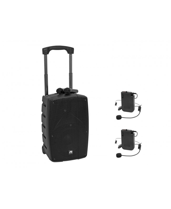 Omnitronic Set WAMS-10BT2 MK2 + 2 trasmettitori Bodypack + 2 cuffie Diffusori a batteria