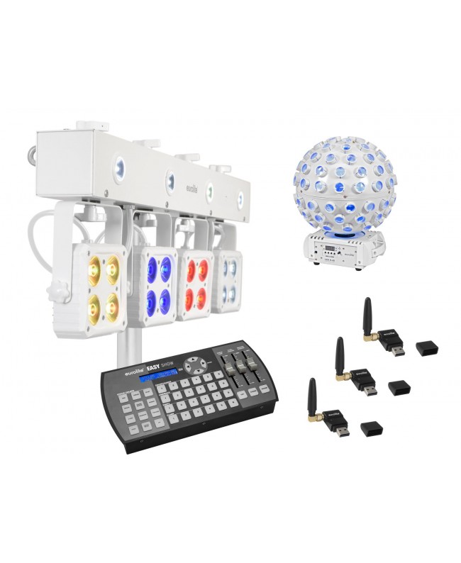 Eurolite Set LED KLS-180 wh + LED B-40 wh + USB QuickDMX + Easy Show Effetti LED