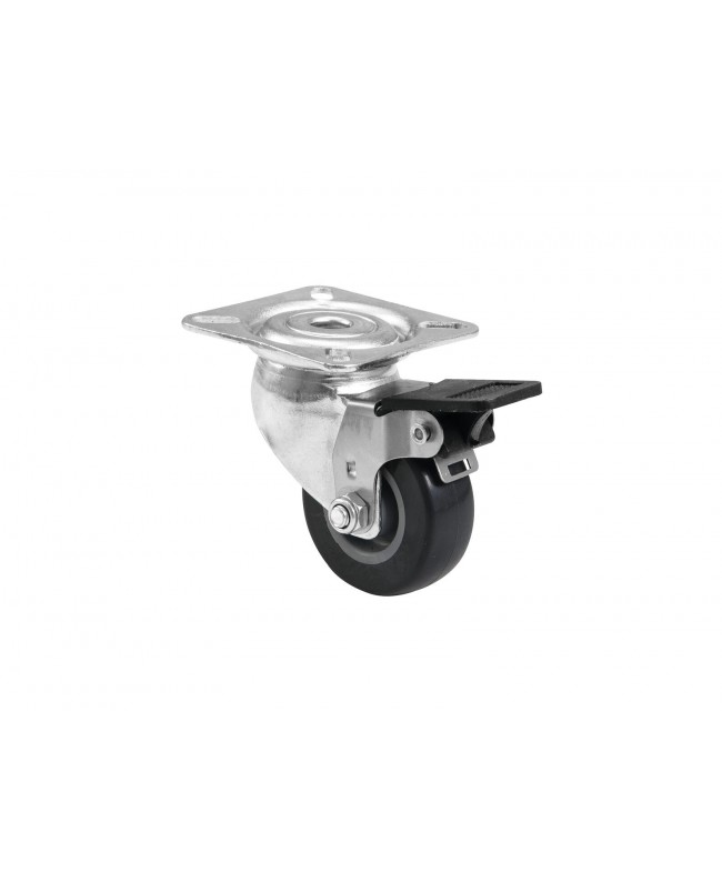 Roadinger Swivel Castor 50mm grey with brake Castors