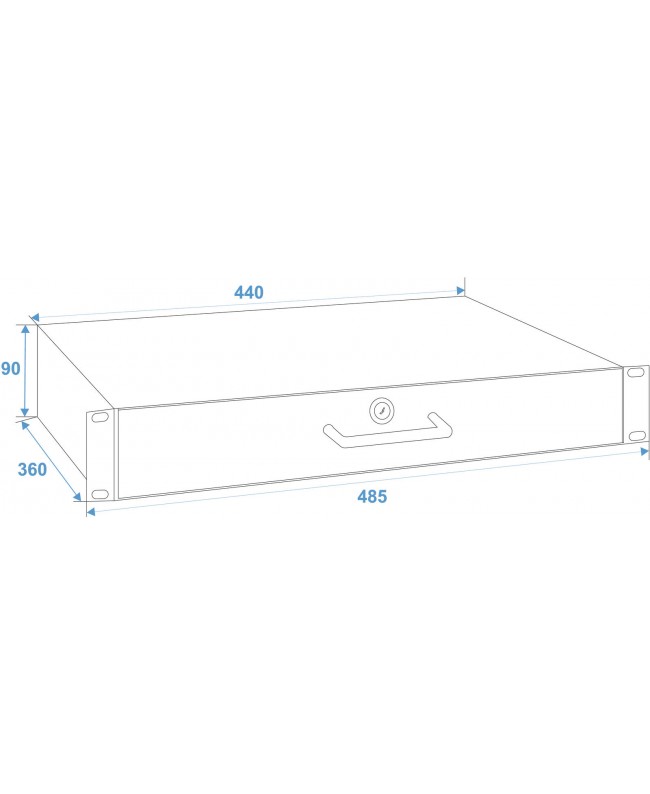 Omnitronic Rack Drawer with lock 2U Drawer