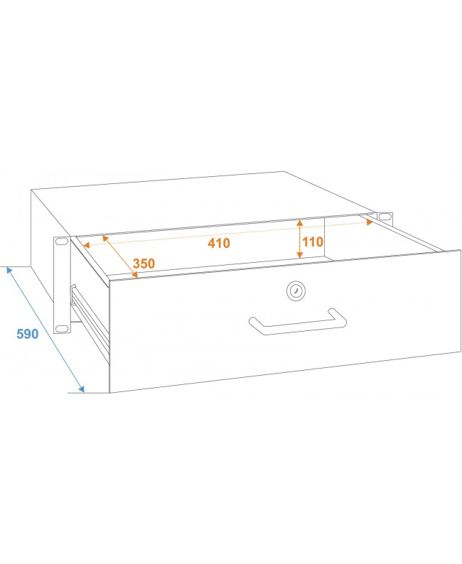 Omnitronic Rack Drawer with lock 3U Drawer