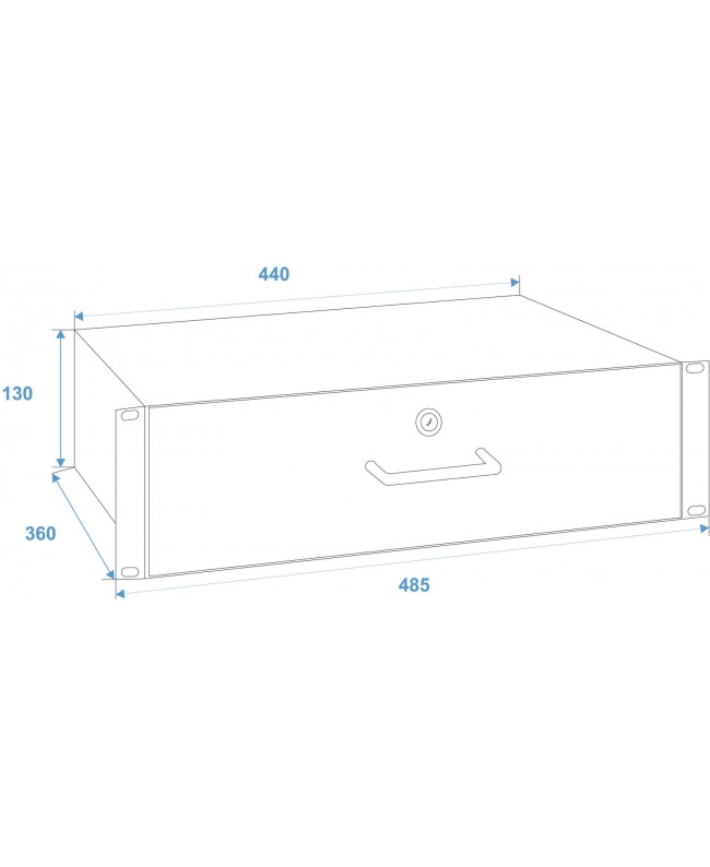 Omnitronic Rack Drawer with lock 3U Drawer