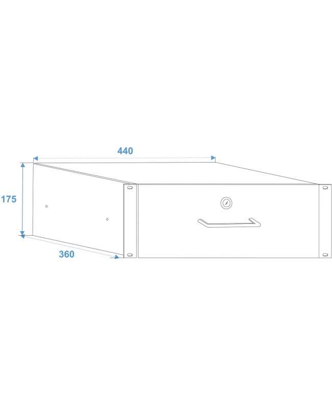 Omnitronic Rack Drawer with lock 4U Drawer