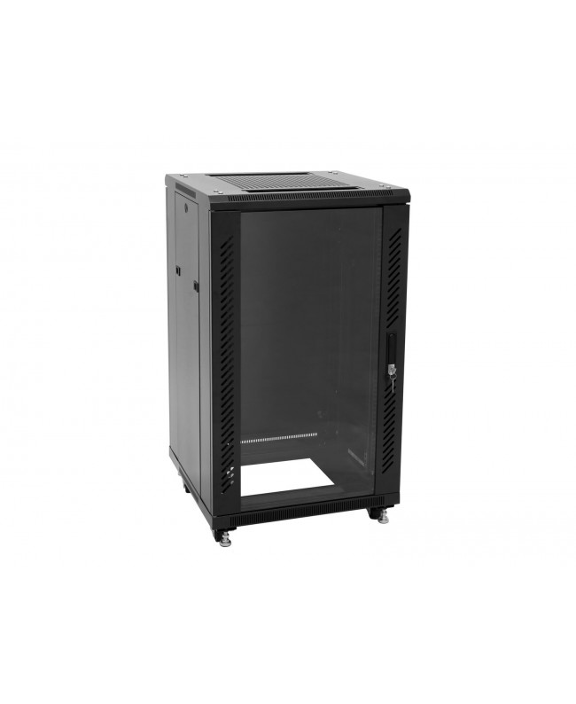 Roadinger SSC-16 Stahlschrank mit Glastür 16HE 19" Rack