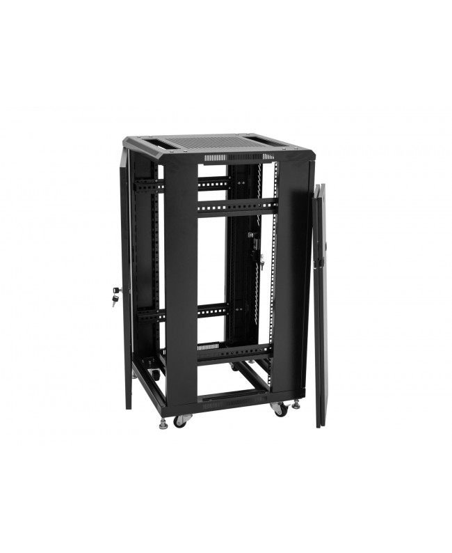 Roadinger SSC-16 Steel Cabinet with Glass Door 16U 19" Racks