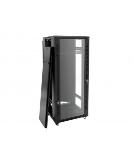 Roadinger SSC-24 Armadio in acciaio con porta in vetro 24U Rack 19"