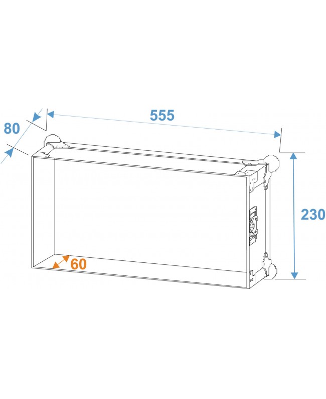 Roadinger Rack PRO 4HE 45cm 19" Rack