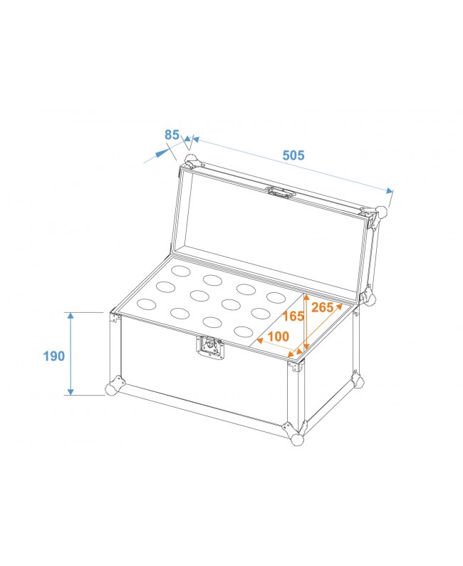 Roadinger Mikrofon-Case Road 12 Mikrofone schwarz Mikrofon-Cases