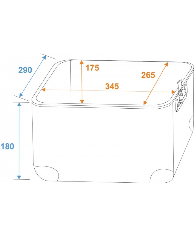 Roadinger Custodia per dischi ALU 50/50, arrotondata, bk Custodie vari