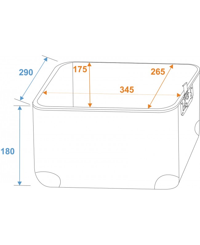 Roadinger Record Case ALU 50/50, rounded, dark blue Other Cases
