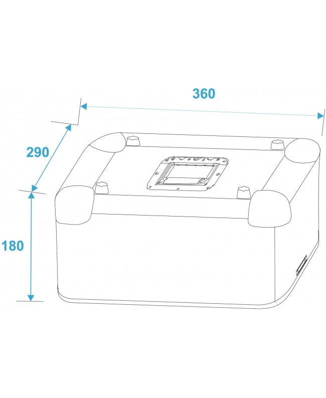 Roadinger Platten-Case ALU 50/50 abgerundet dunkelblau Verschiedene Cases