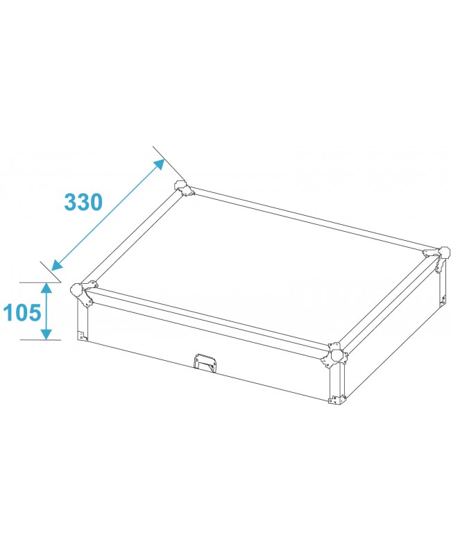 Roadinger Mixer Case Road MCR-10 sloping, bk Mixer Cases