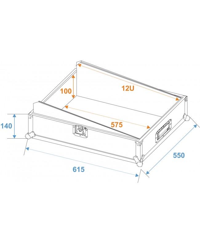 Roadinger Mixer Case Pro MCB-19 sloping, bk, 12U Mixer Cases