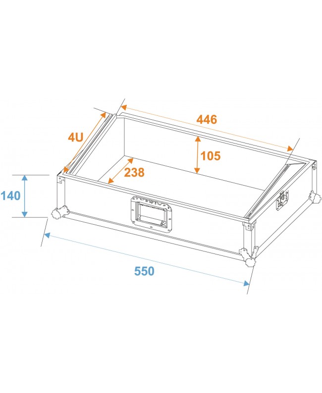Roadinger Custodia per mixer Pro MCA-19, nero, 4U Custodie per mixer