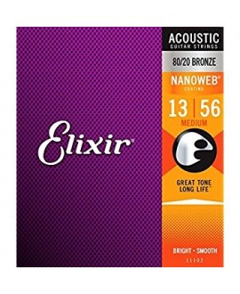 Elixir Acoustic 80/20 Bronze .013 - .056 Acoustic Guitar Strings