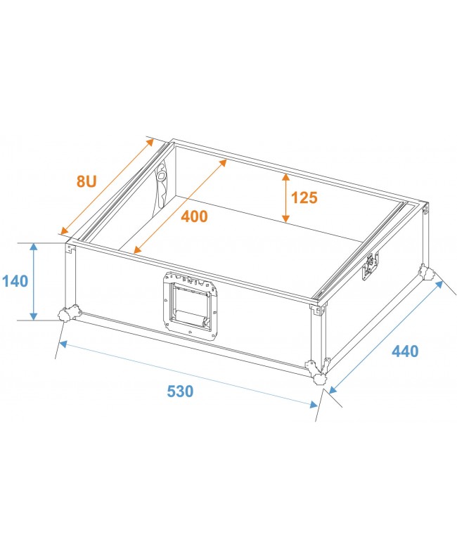 Roadinger Mixer-Case Profi MCV-19, variabel, sw 8HE Mixer-Cases