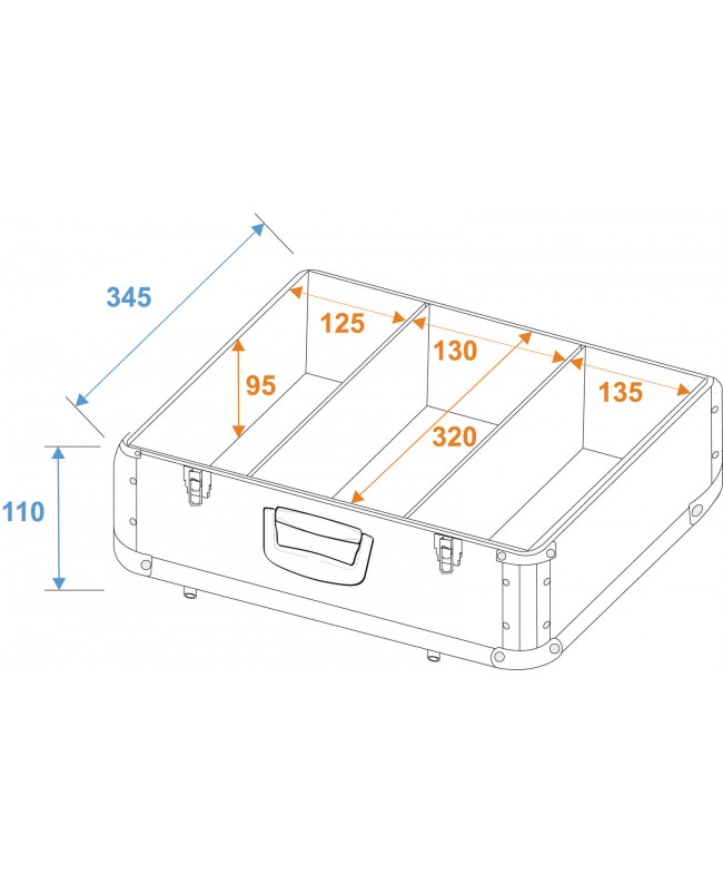 Roadinger CD-Case ALU Digital-Booking abgerundet sw Verschiedene Cases