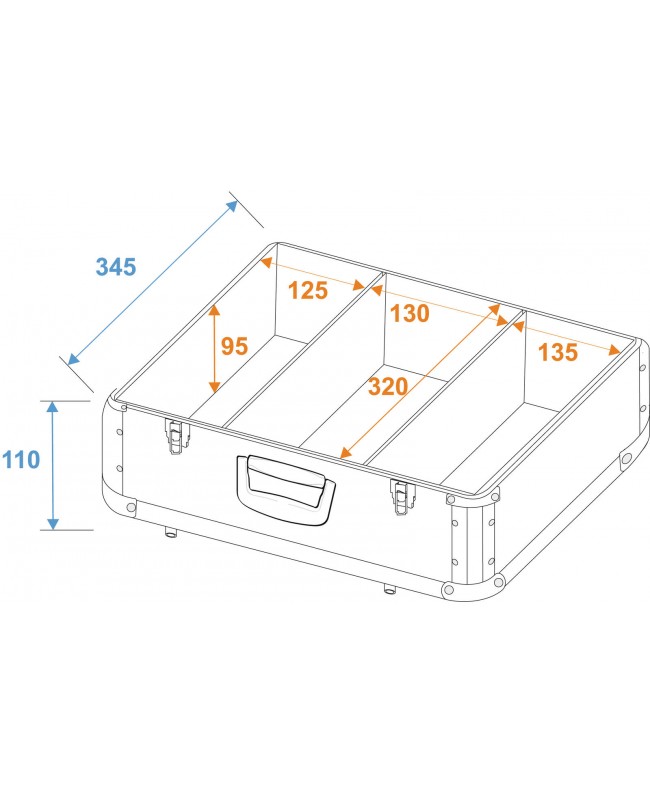 Roadinger CD-Case ALU Digital-Booking abgerundet bl Verschiedene Cases