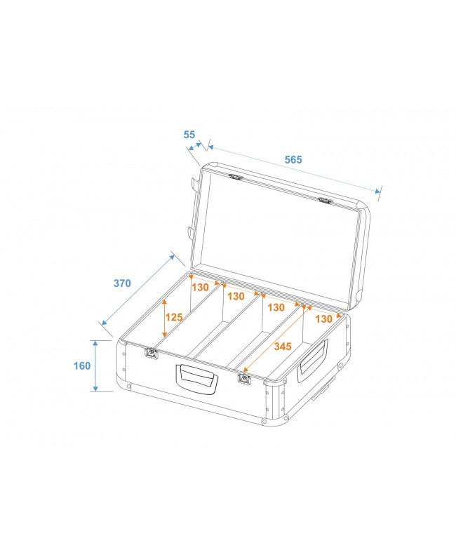 Roadinger CD-Case schwarz 120 CDs mit Trolley Verschiedene Cases