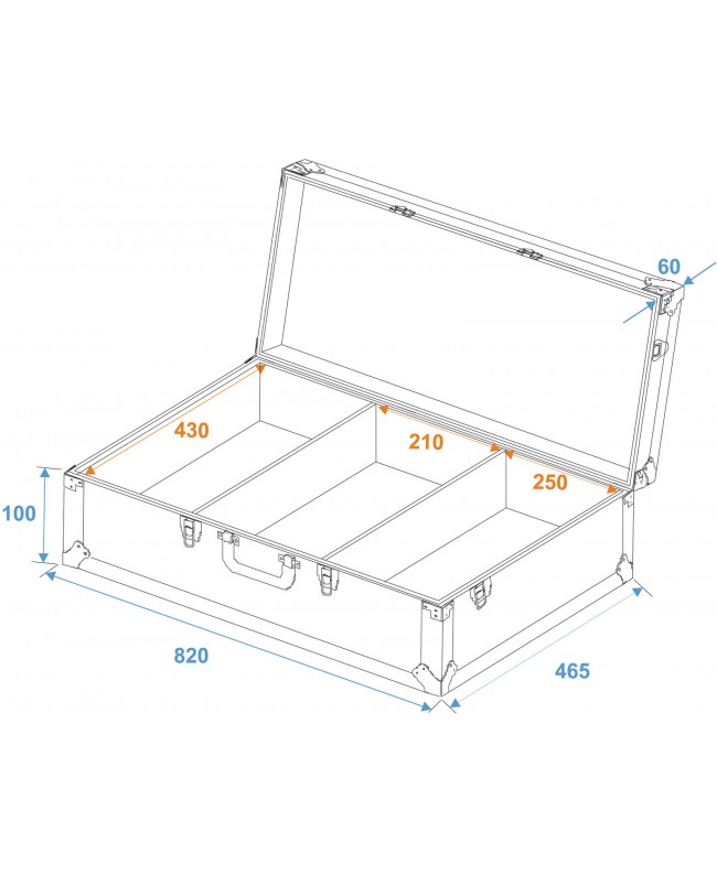 Roadinger Universal Console DIGI-1 2xCD/1xM-10 bk Console Cases