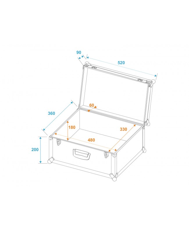 Roadinger Custodia universale Tour 52x36x29cm nero Custodie vari
