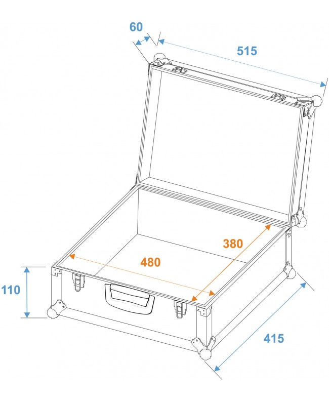 Roadinger Universal-Koffer-Case FOAM GR-1 schwarz Verschiedene Cases
