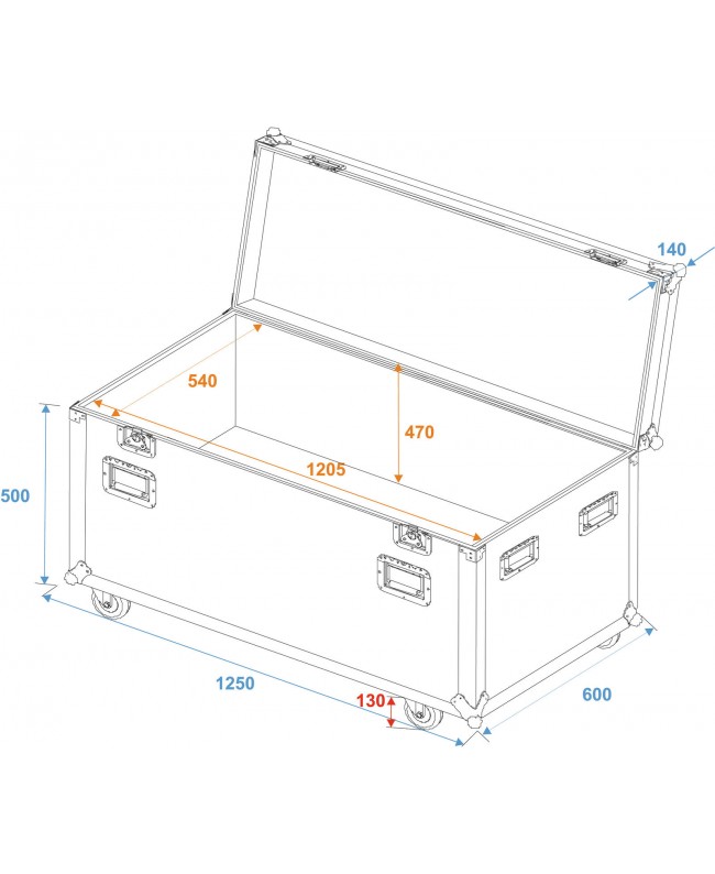 Roadinger ODV-1 Valigia da viaggio universale 120 cm con ruote Custodie vari