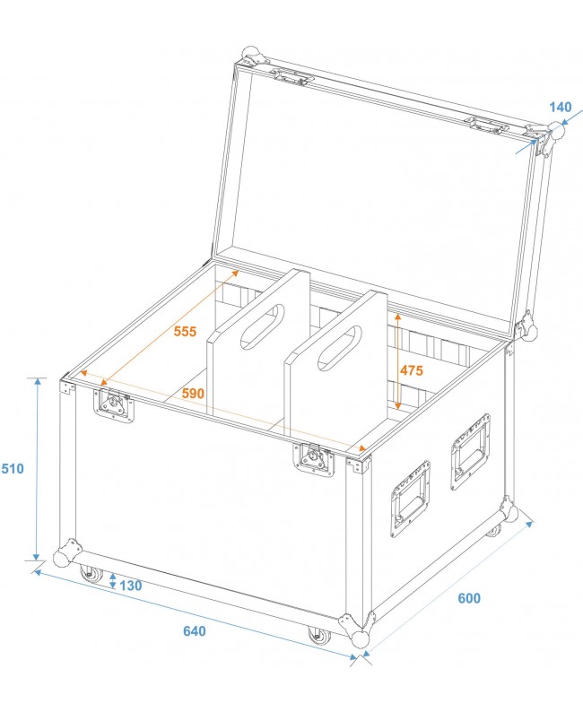 Roadinger Universal Tour Case 60cm with wheels Other Cases