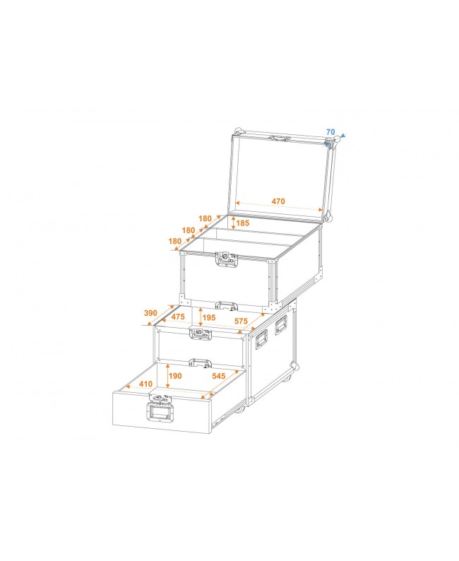 Roadinger Custodia universale Roadie con ruote Custodie vari