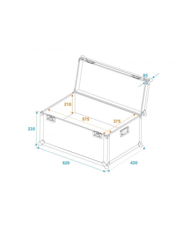 Roadinger Valigia di trasporto universale 60x40x30cm Custodie vari