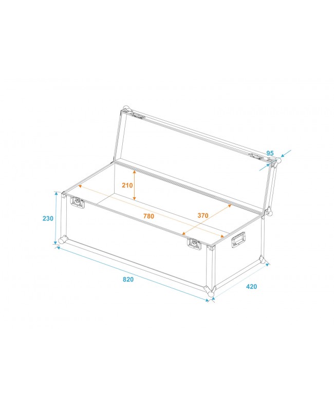 Roadinger Universal-Transport-Case 80x40x30cm Verschiedene Cases