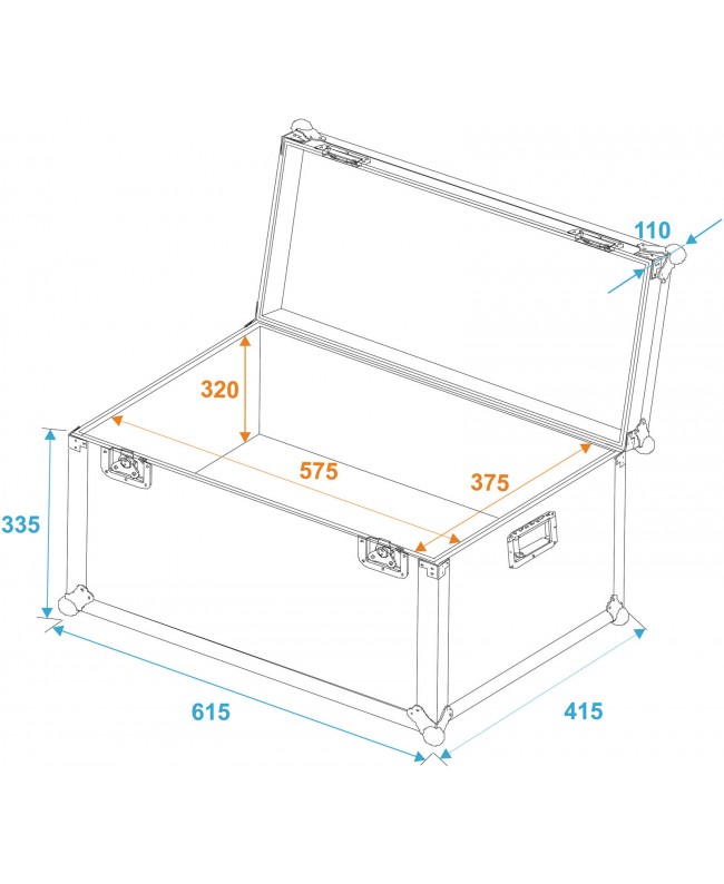Roadinger Universal-Transport-Case 60x40cm Verschiedene Cases