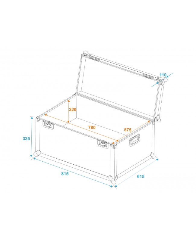 Roadinger Universal-Transport-Case 80x60cm Verschiedene Cases